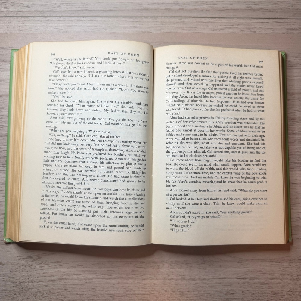1952 Viking East of Eden John Steinbeck Sears Readers Club Green Hardcover Good - Picture 8 of 10